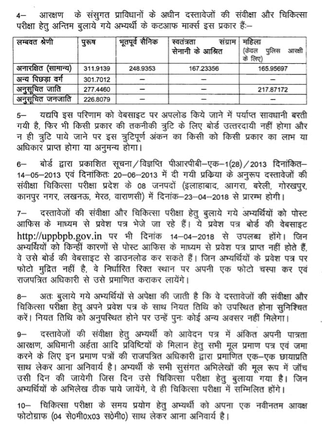 upp constable 2013 physical merit result 2