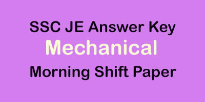 SSC JE Mechanical Answer key with solution paper