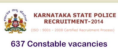 Constable recruitment Karnataka Police 2014