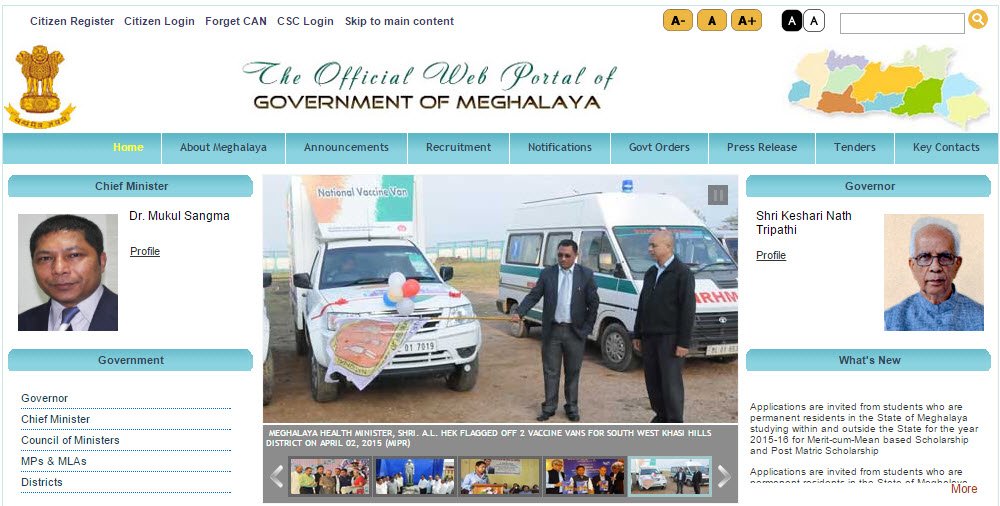 Meghalaya Executive Jobs 2015