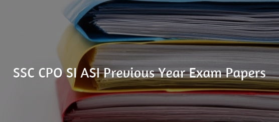 SSC CPO Model Papers