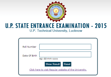 UPTU UPSEE Result 2015