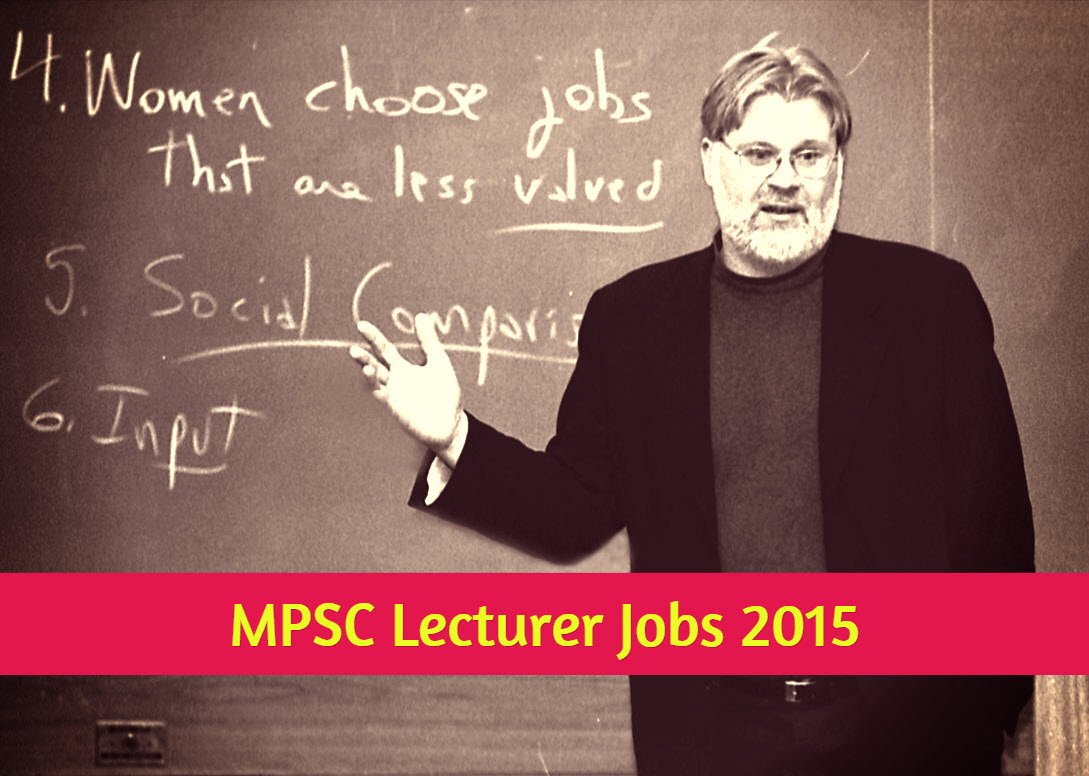 Maharashtra PSC Lecturer Vacancies 2015