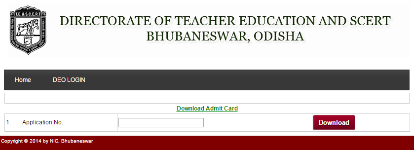 ODISHA SCERT Call Letter 2015