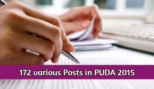 172 various Posts in PUDA 2015