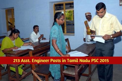 213 Asst. Engineer Posts in Tamil Nadu PSC 2015
