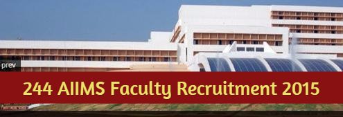 244 AIIMS Faculty Recruitment 2015