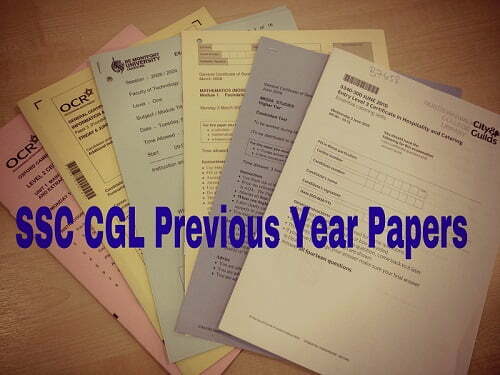 SSC CGL Privious Papers