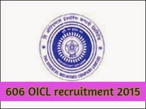 606 OICL recruitment 2015