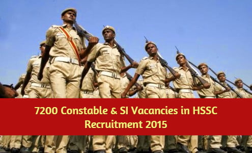 7200 Constable Vacancies in HSSC Recruitment 2015