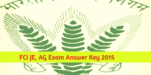 FCI JE, Typist Exam Answer Key 2015