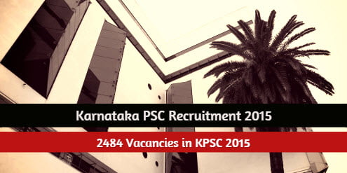 KPSC Vacancies 2015