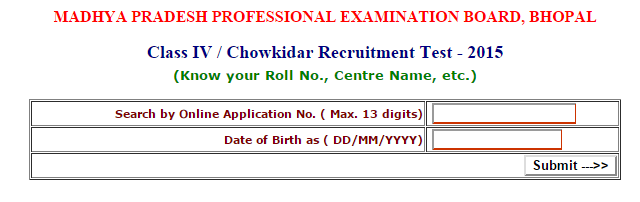 MPPEB Peon Call Letter 2015