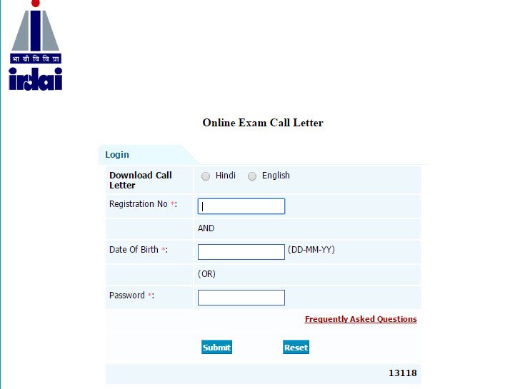 IRDAI Admit card 2015-16