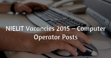 NIELIT Jobs 2015