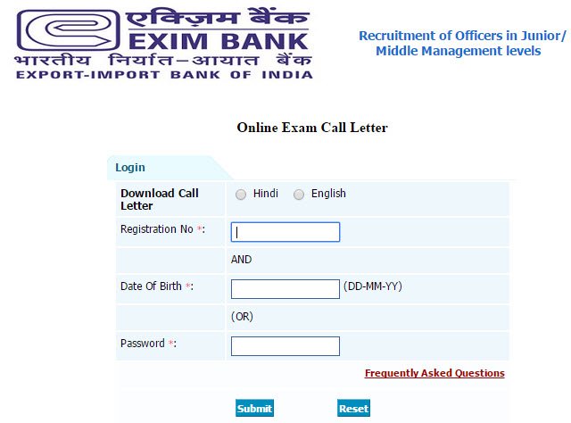 EXIM Bank Call Letter 2015
