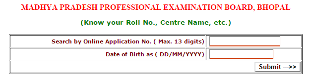 MP Vyapam Call Letter 2015