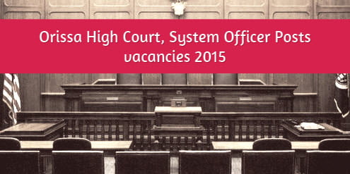 system officer advertisement 2015