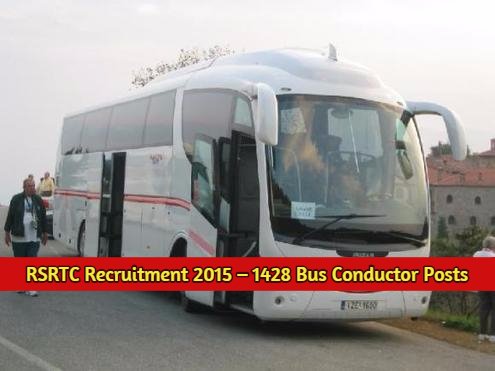 RSRTC Recruitment 2015 – 1428 Bus Conductor Posts