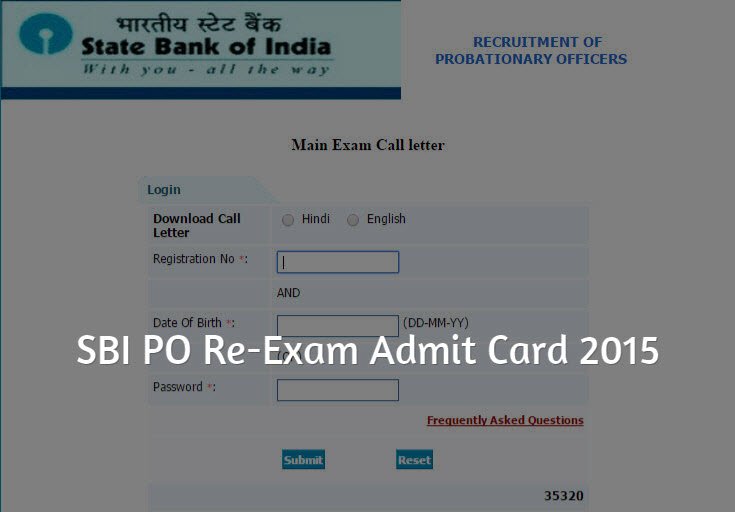 SBI Call Letter 2015