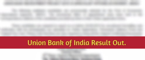 Union Bank of India waiting list out