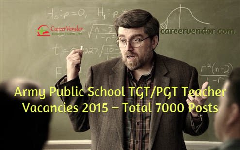 Army Public School vacancies 2015
