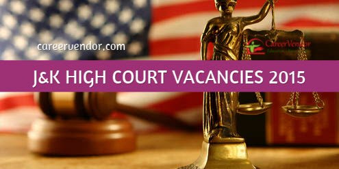 J&K Court vacancies 2015-16
