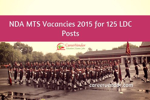 NDA MTS vacancies 2015