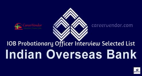 IOB Interview list 2015-16