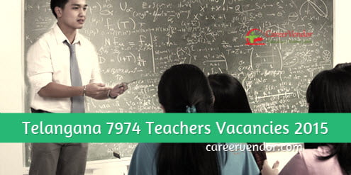 Telangana Teachers Recruitment 2015 – 7974 Posts
