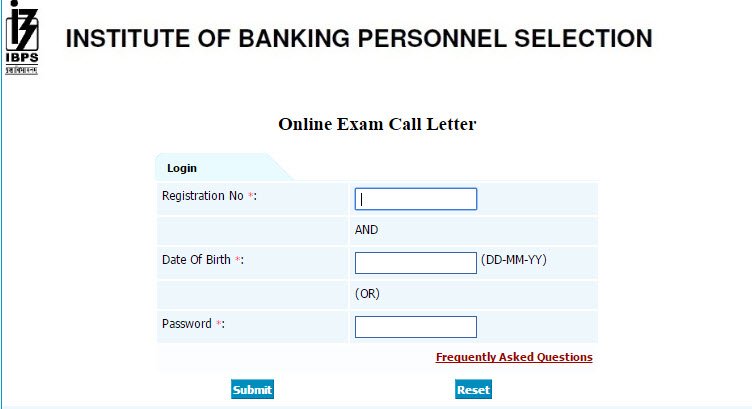 IBPS call letter 2015