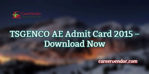 TSGENCO AE Call Letter 2015