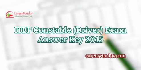ITBP Constable (Driver) Exam Solved Answer Key 2015