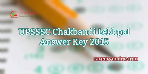 UPSSSC Chakbandi Lekhpal Exam Solved Paper 2015