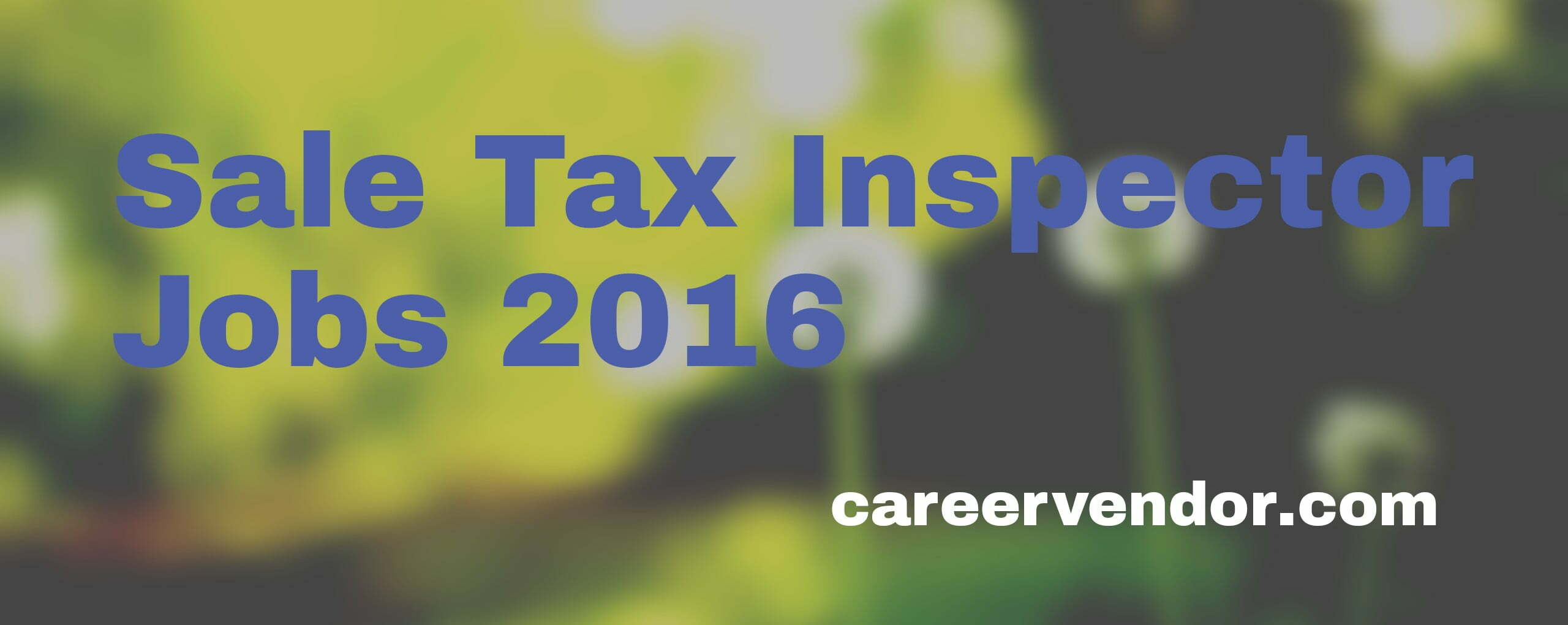 sale tax vacant post 2016