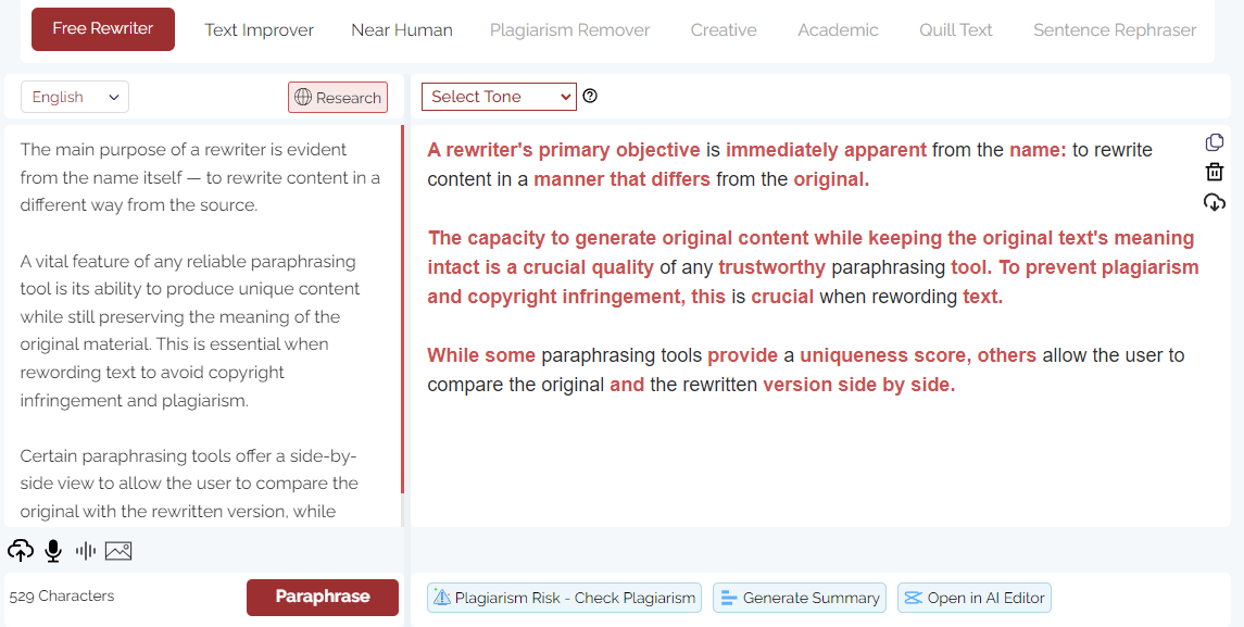 paraphrasing tool