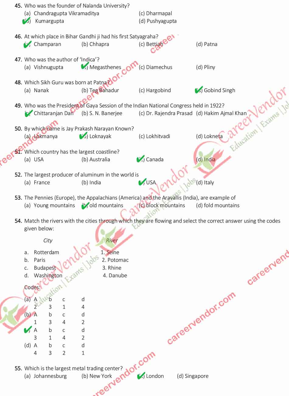 BPSC 56th-59th (Pre) Answer - Page 04