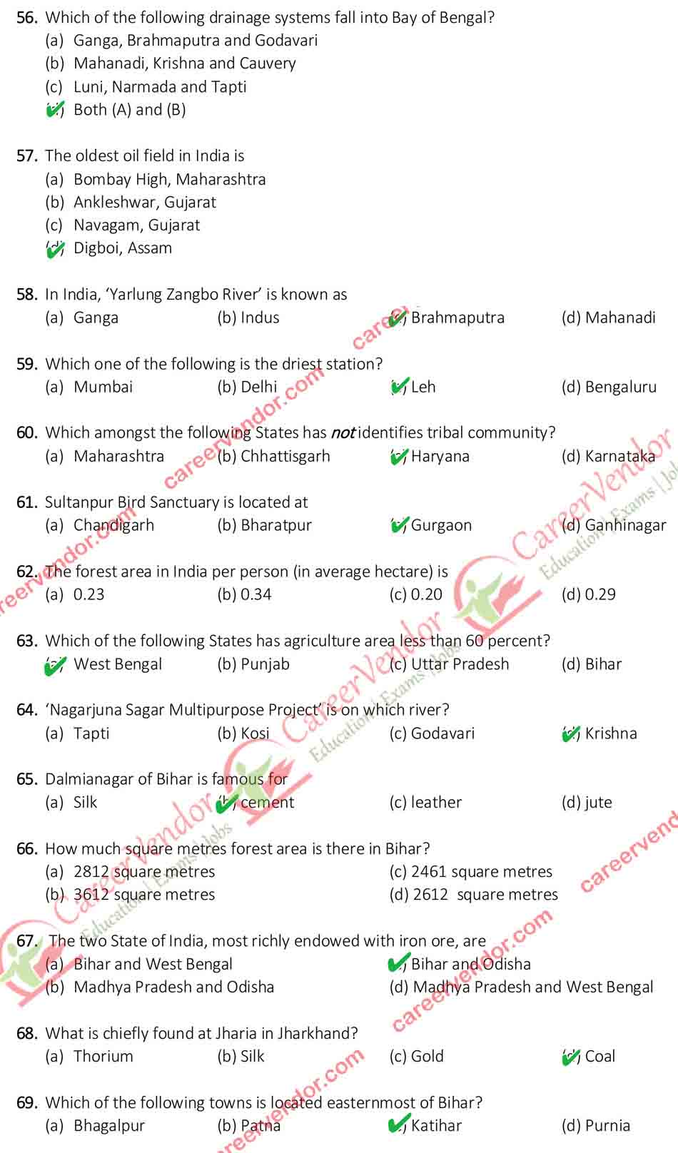 BPSC 56th-59th (Pre) Answer - Page 05