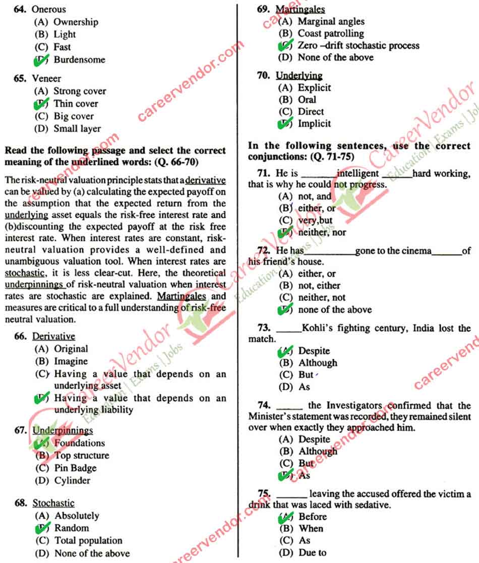 BSNL JAO 2014 Paper 1 Answer Key - Page 6