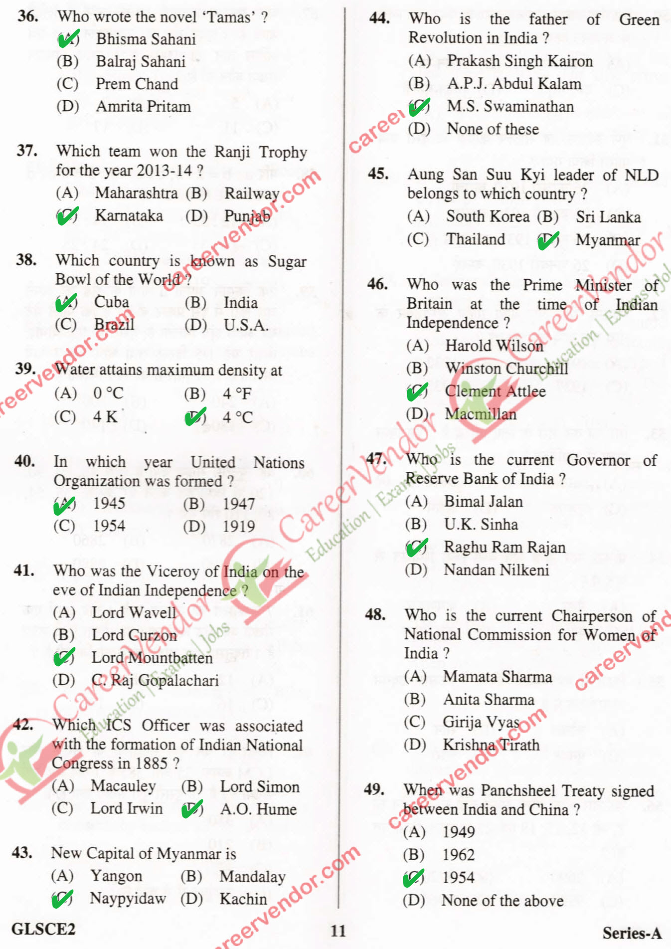 BSSC 16 Feb 2015 Answer Key - Page 4