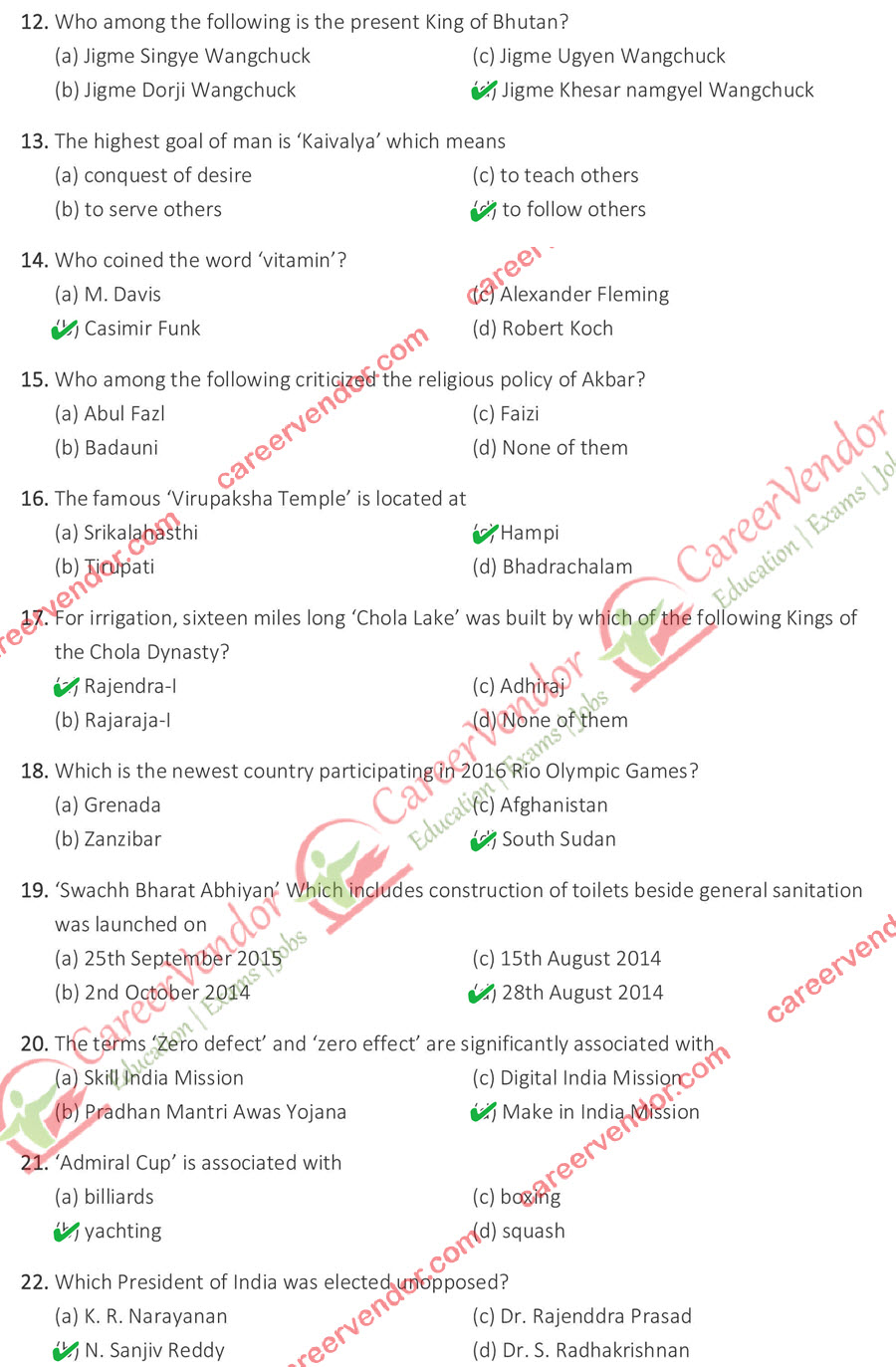 Chakbandi Lekhpal 08 Nov 2015 Morning Shift Answer Key - Page 2
