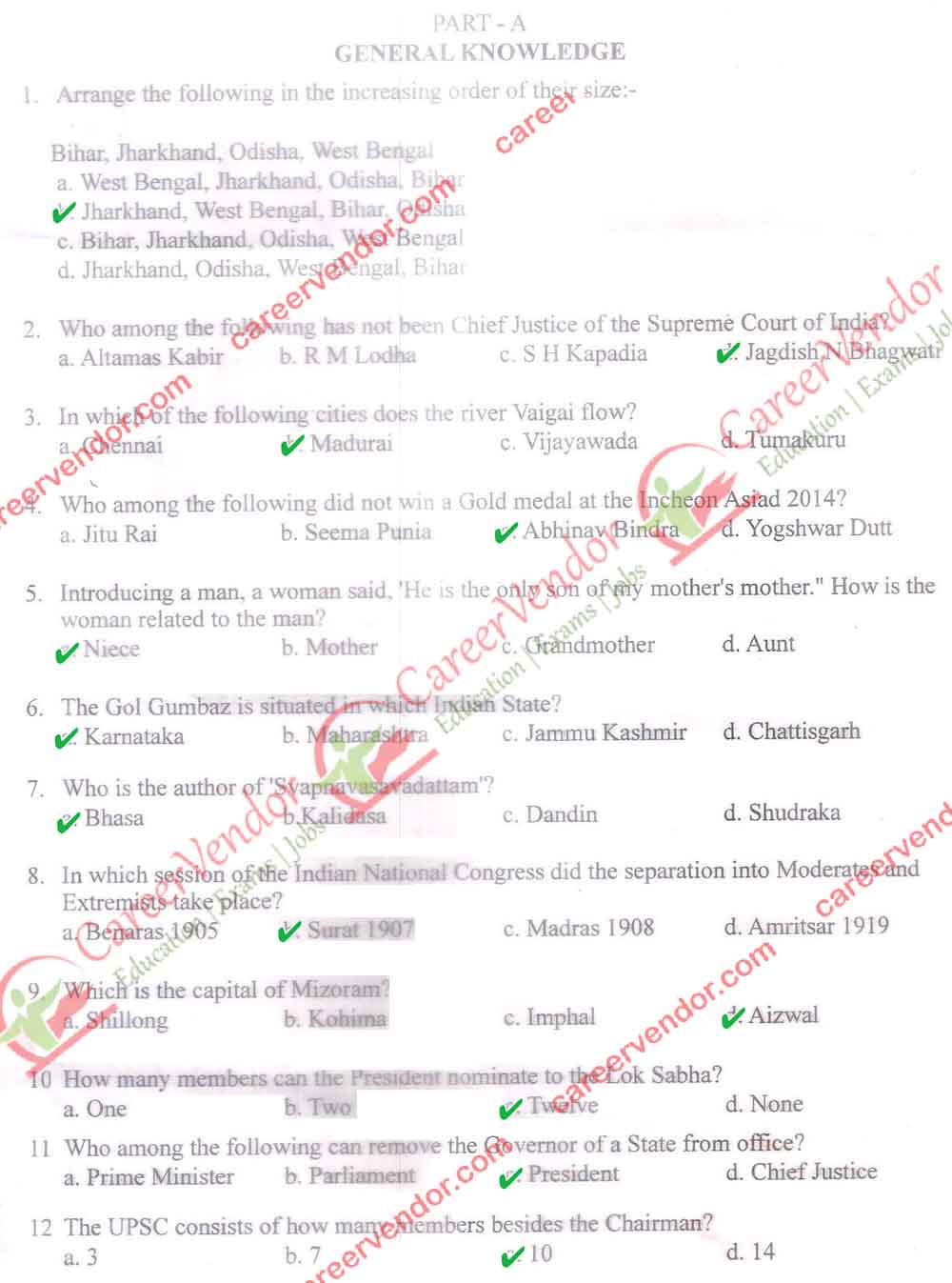 Delhi Postal Circle {DPO} Answer - Page 01