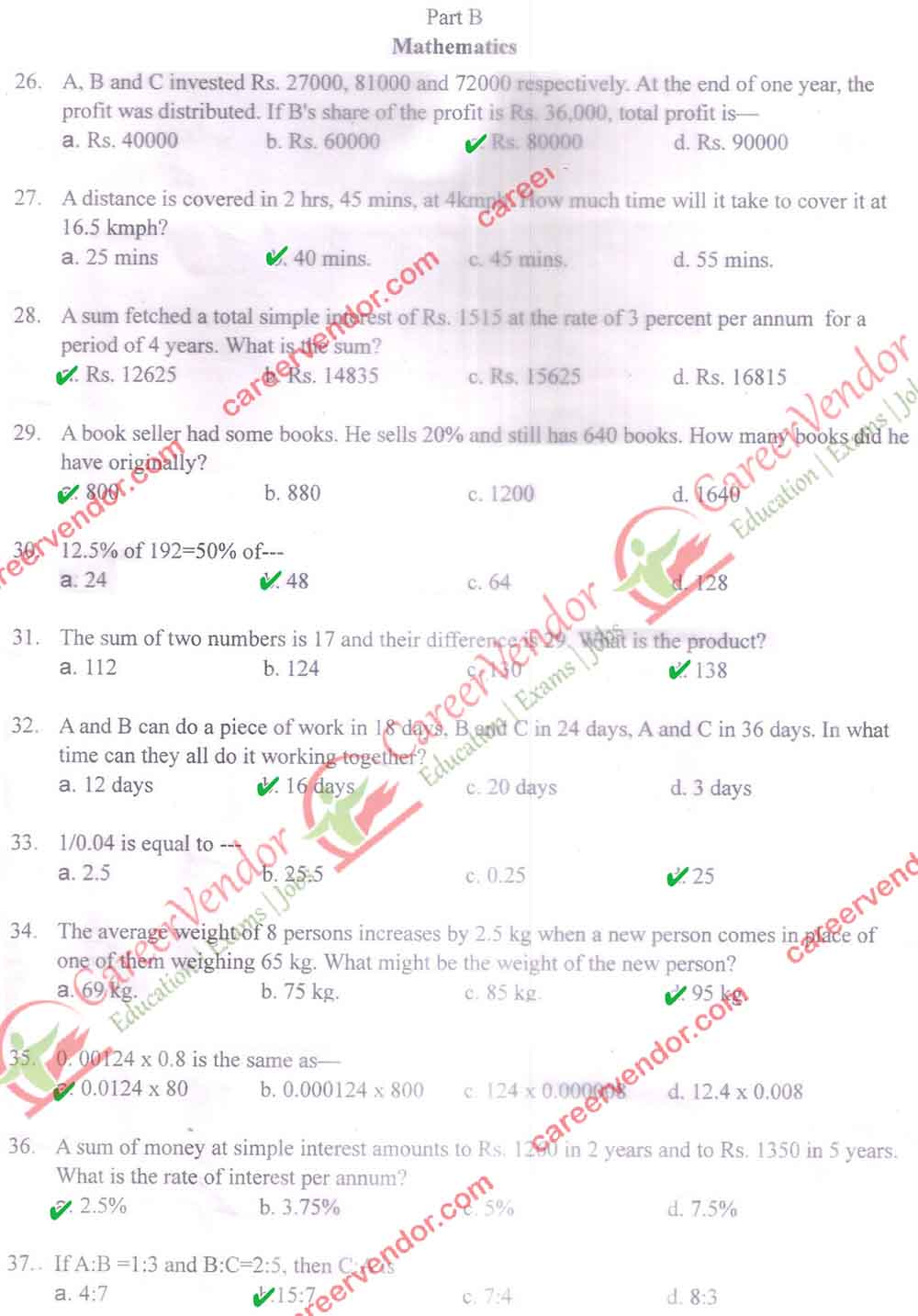Delhi Postal Circle {DPO} Answer - Page 03