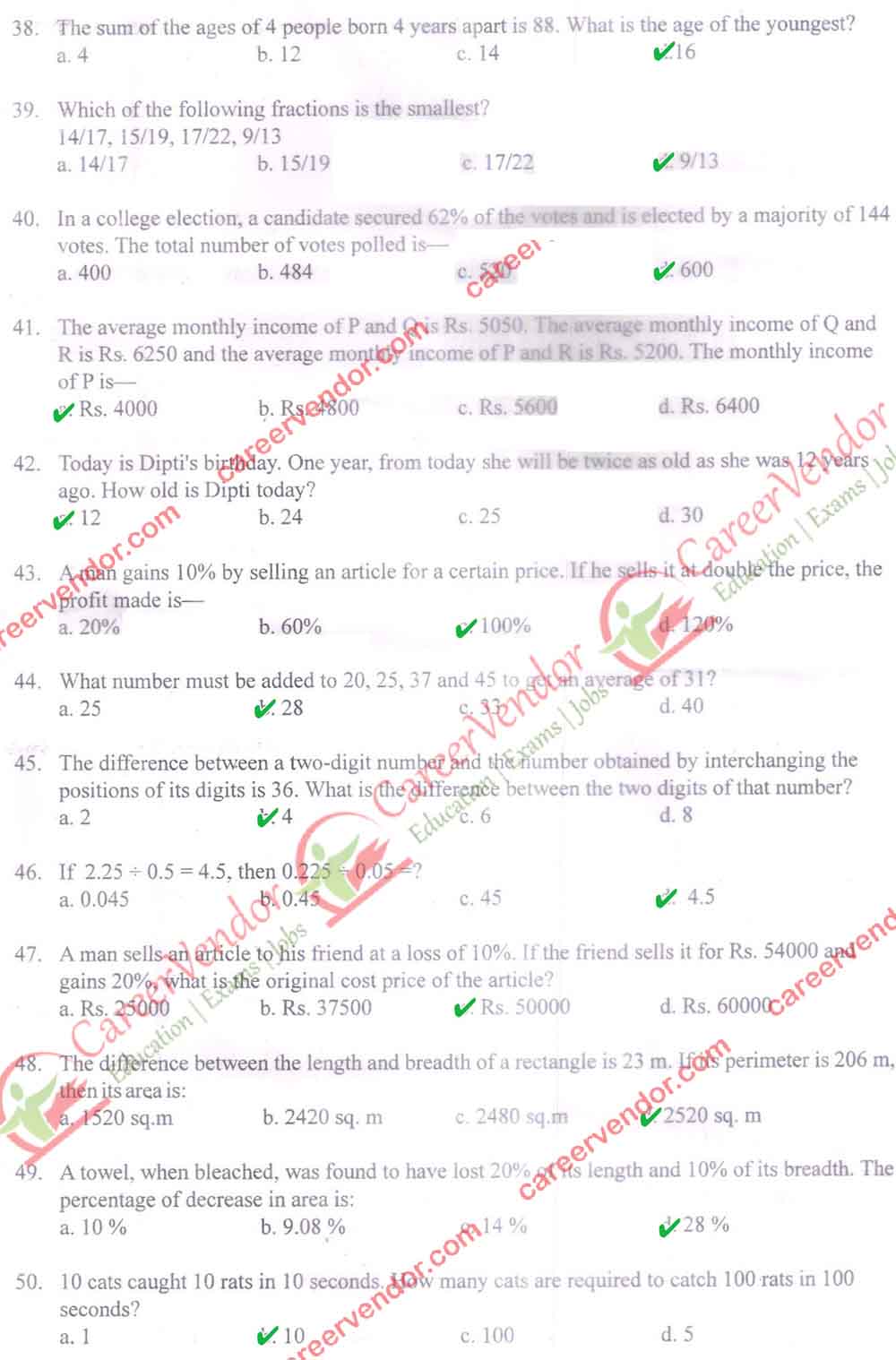 Delhi Postal Circle {DPO} Answer - Page 04