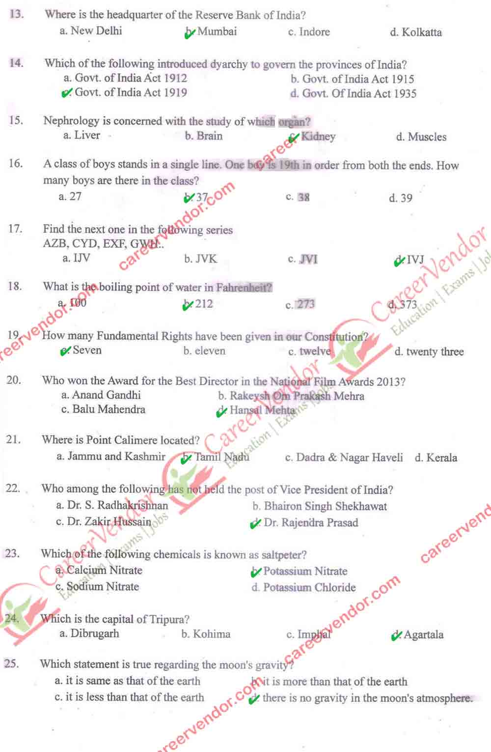 Delhi Post Office {DPO} Answer - Page 02