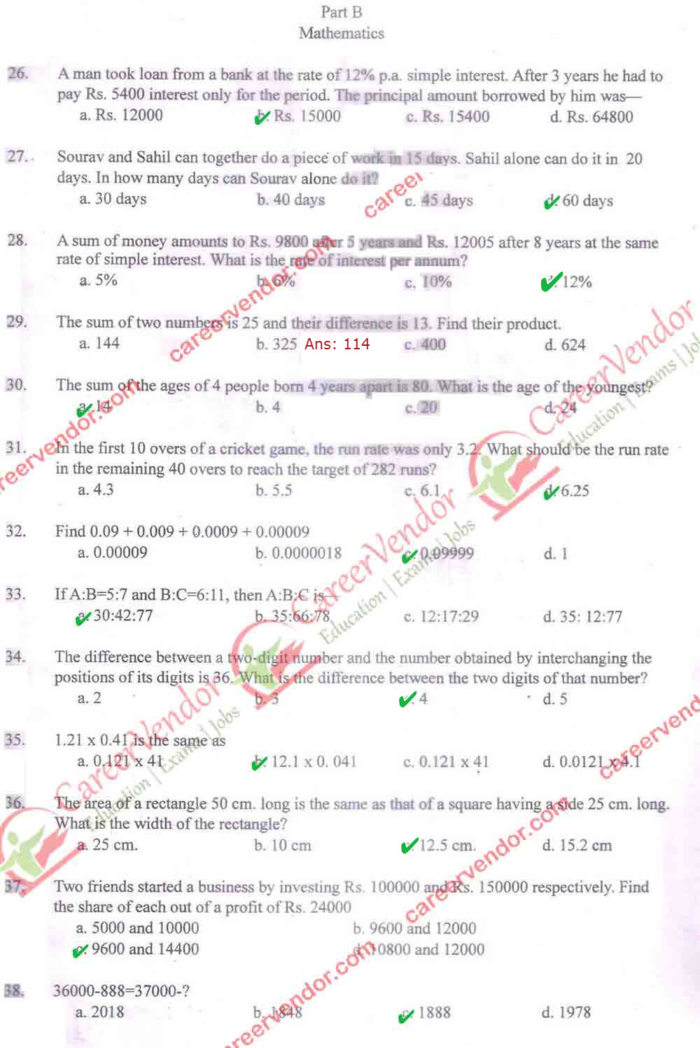 Delhi Post Office {DPO} Answer - Page 03