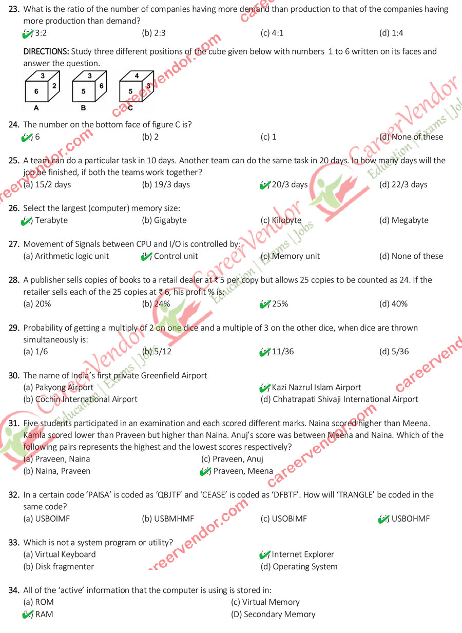 FCI 2015 Answer Key - Page 3