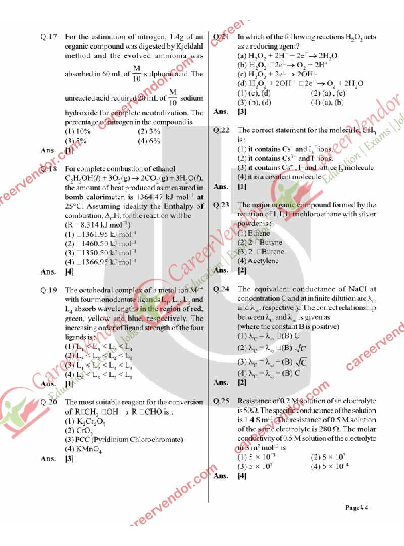 IIT JEE Mains 2014 answer key - Page 4
