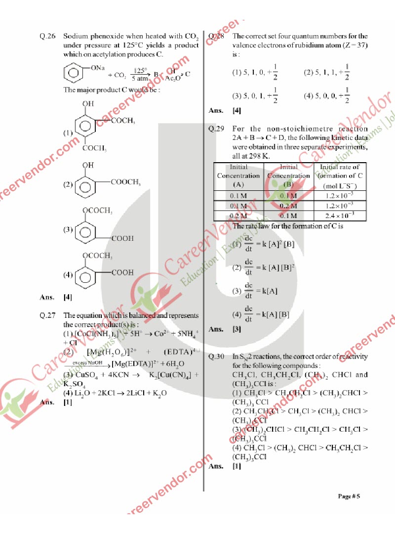 IIT JEE Mains 2014 answer key - Page 5