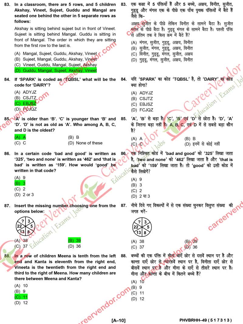 IPO BIHAR 2014 Answers - Page 10